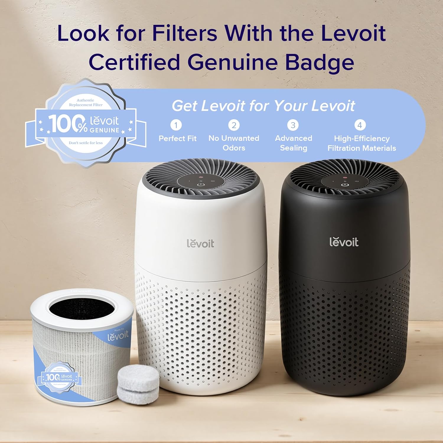 AHAM Verified Air Purifier for Bedroom, 3-in-1 Filter with Fragrance Sponge, Covers 255sq ft