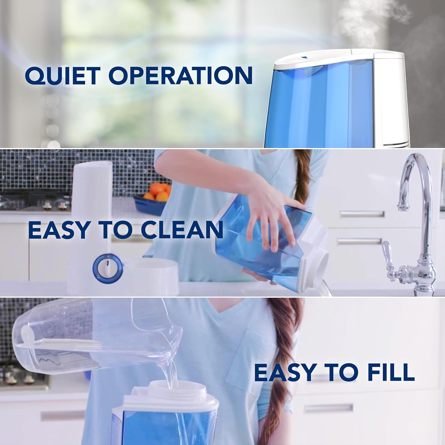 Warm Mist Humidifier for Bedrooms & Large Rooms - 24-Hour Relief for Cough & Congestion