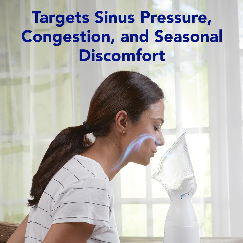 Sinus Steam Inhaler - Non-Medicated Relief for Congestion, Allergies & Colds with Adjustable Steam