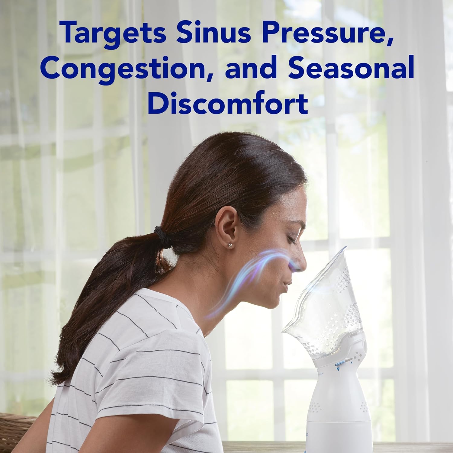 Sinus Steam Inhaler - Non-Medicated Relief for Congestion, Allergies & Colds with Adjustable Steam