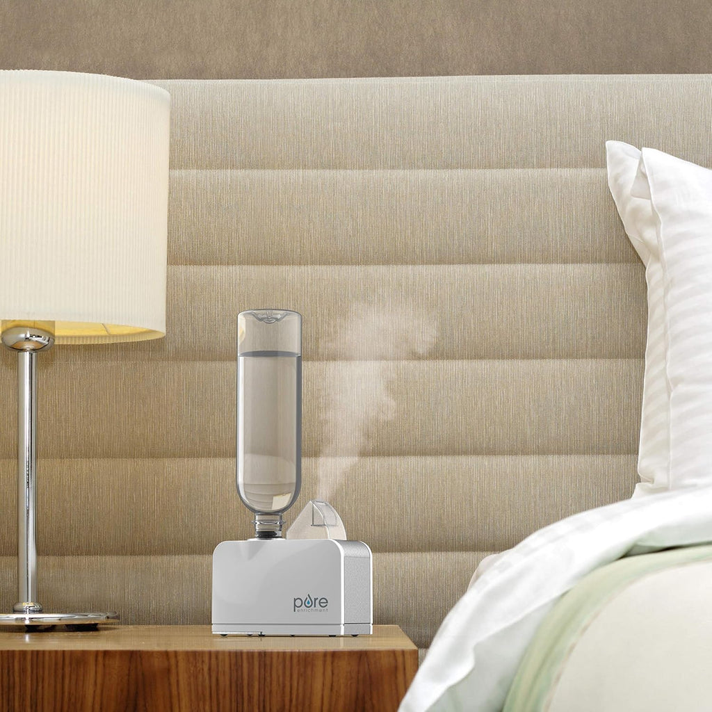 Travel Ultrasonic Cool Mist Water Bottle Humidifier with Auto Shut-Off & Mood Light