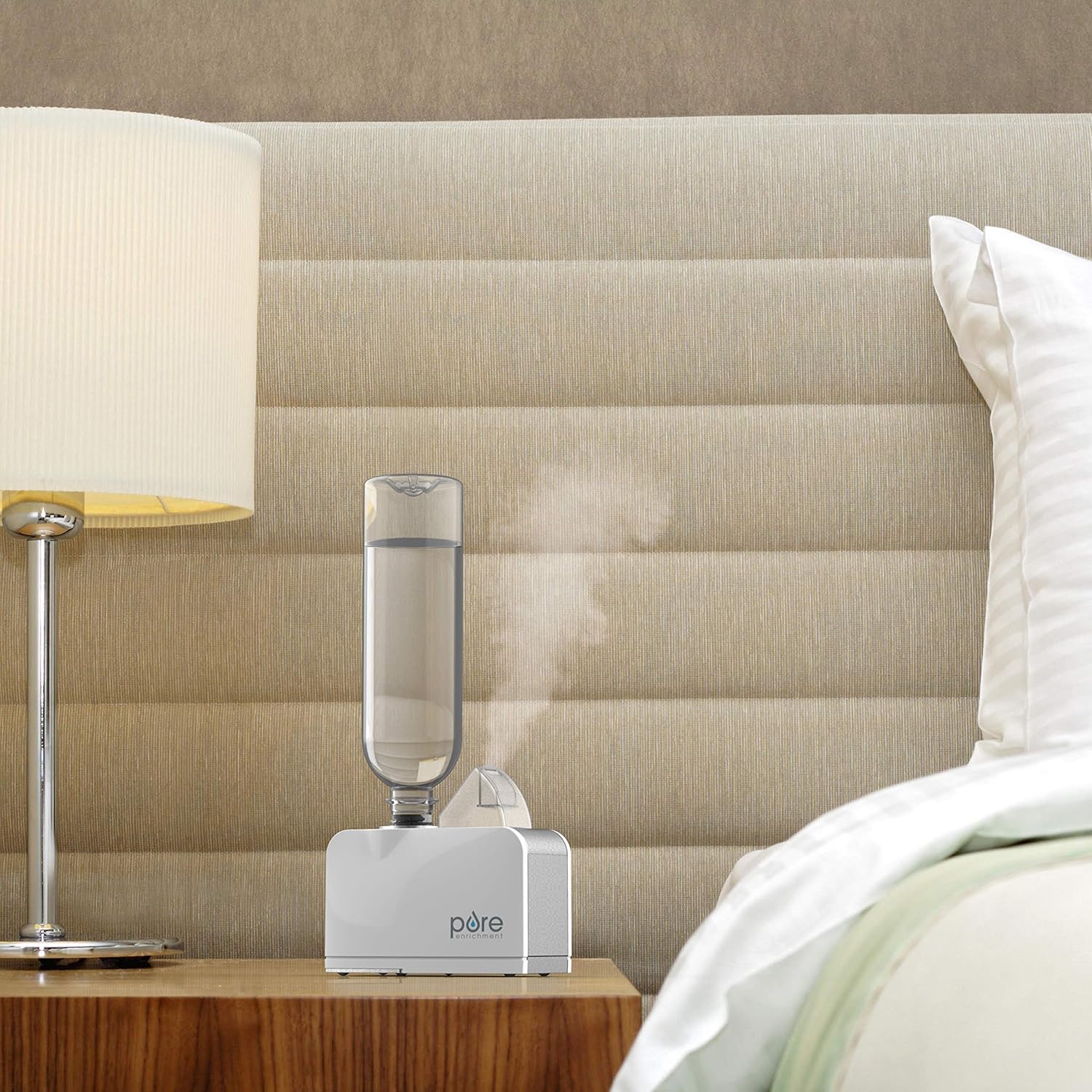Travel Ultrasonic Cool Mist Water Bottle Humidifier with Auto Shut-Off & Mood Light