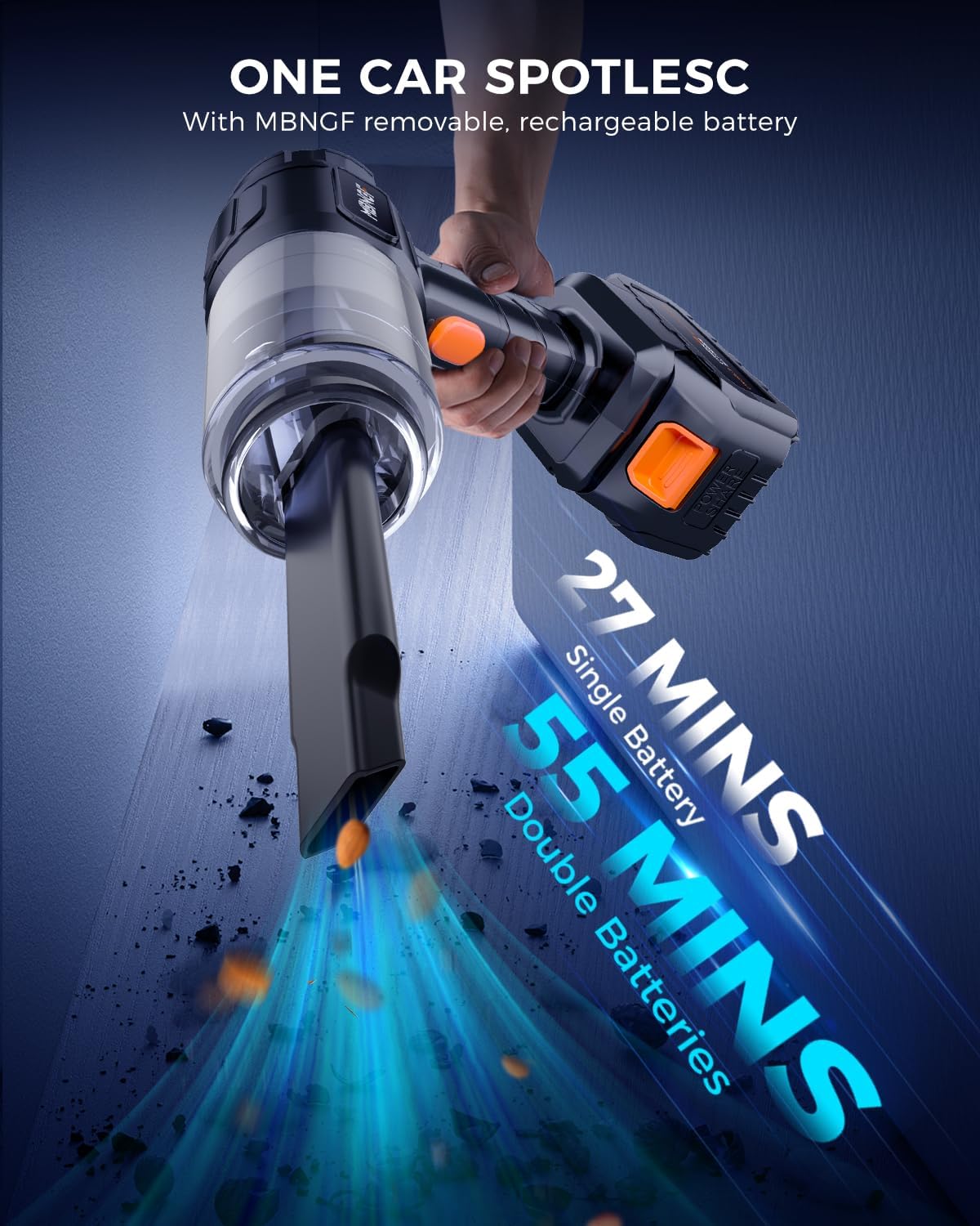 35000PA Cordless Handheld Vacuum Cleaner with Blower Function, 60 Min Battery