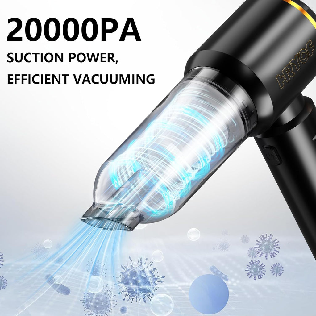 4-in-1 Handheld Vacuum with 20000PA Suction, Wireless Portable Car Cleaner & Air Blower