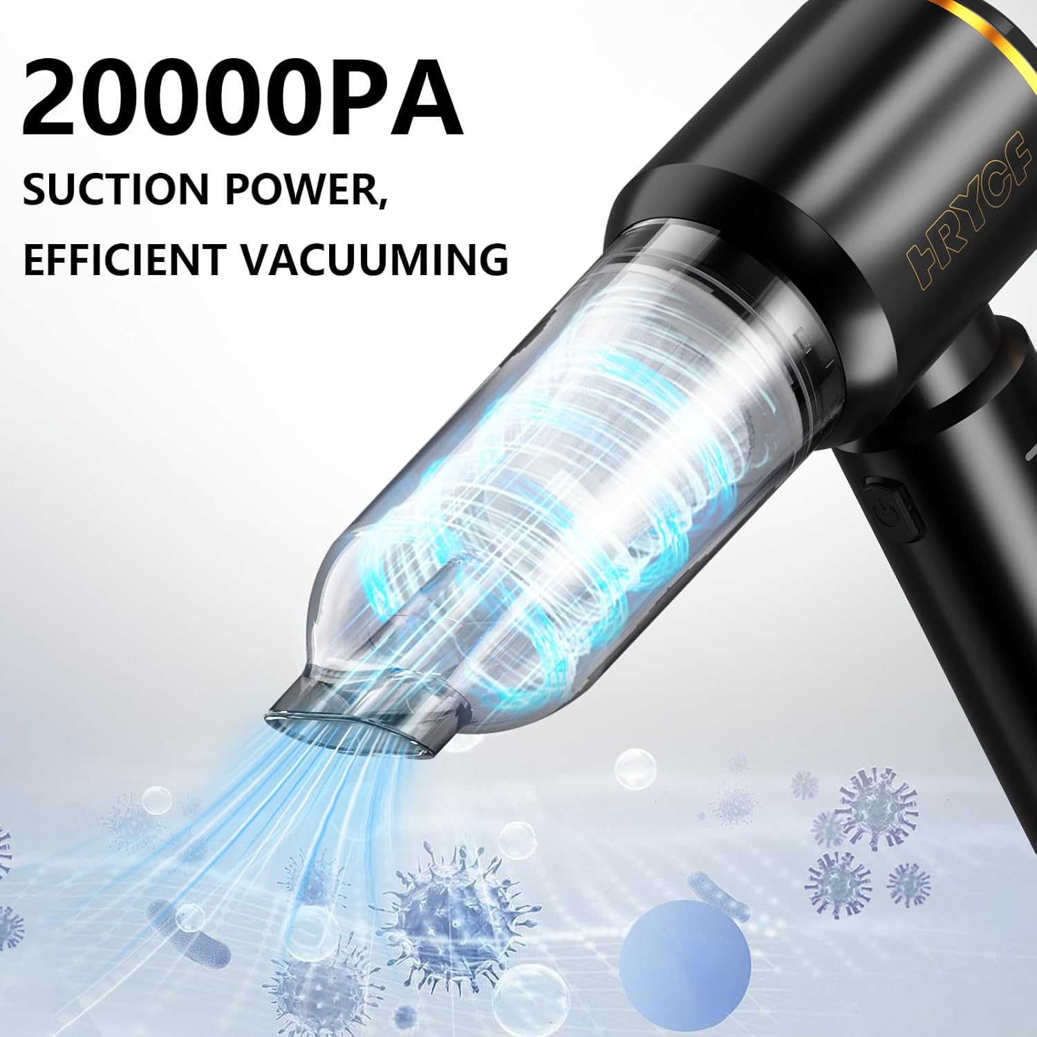 4-in-1 Handheld Vacuum with 20000PA Suction, Wireless Portable Car Cleaner & Air Blower