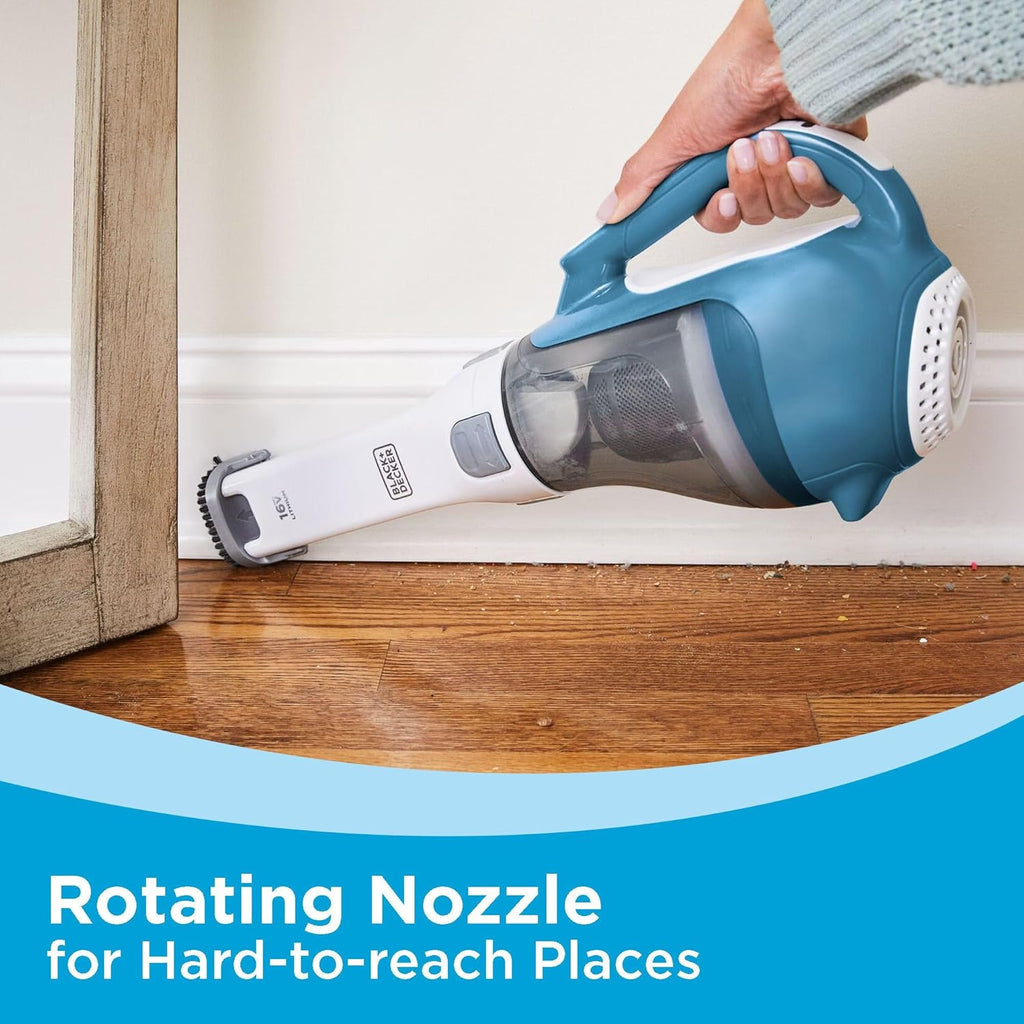 AdvancedClean+ Cordless Handheld Vacuum with Rotating Nozzle and Charging Station