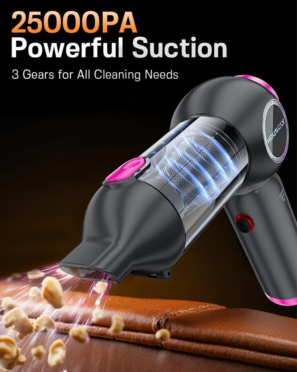 25000Pa Cordless Handheld Vacuum with 4-in-1 Functions - 40 Min Runtime