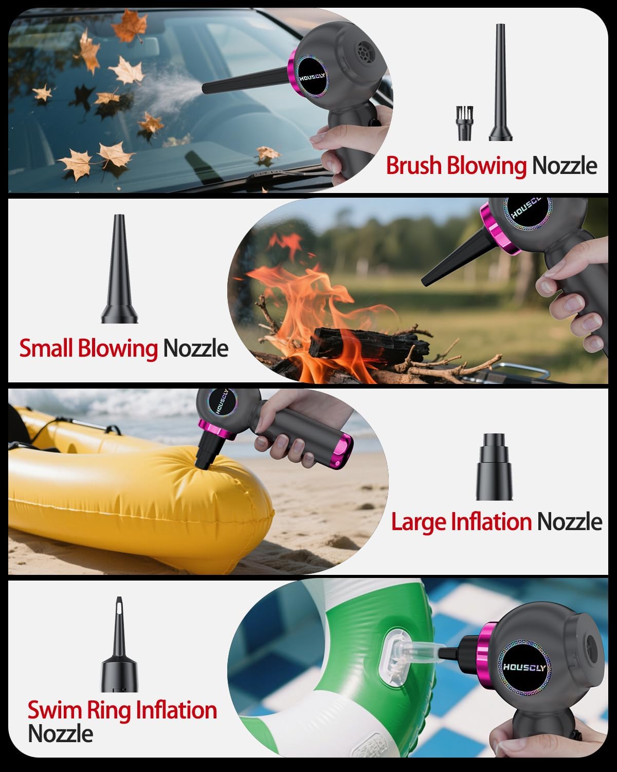 25000Pa Cordless Handheld Vacuum with 4-in-1 Functions - 40 Min Runtime