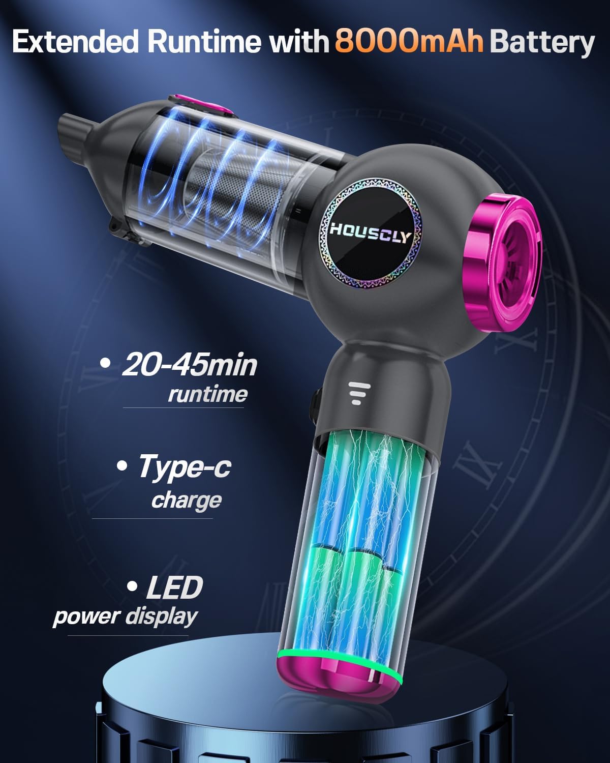 25000Pa Cordless Handheld Vacuum with 4-in-1 Functions - 40 Min Runtime