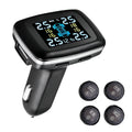 Wireless TPMS with 4 External Sensors, Color LCD Display & Multi-Alarm Protection (0-87 PSI)