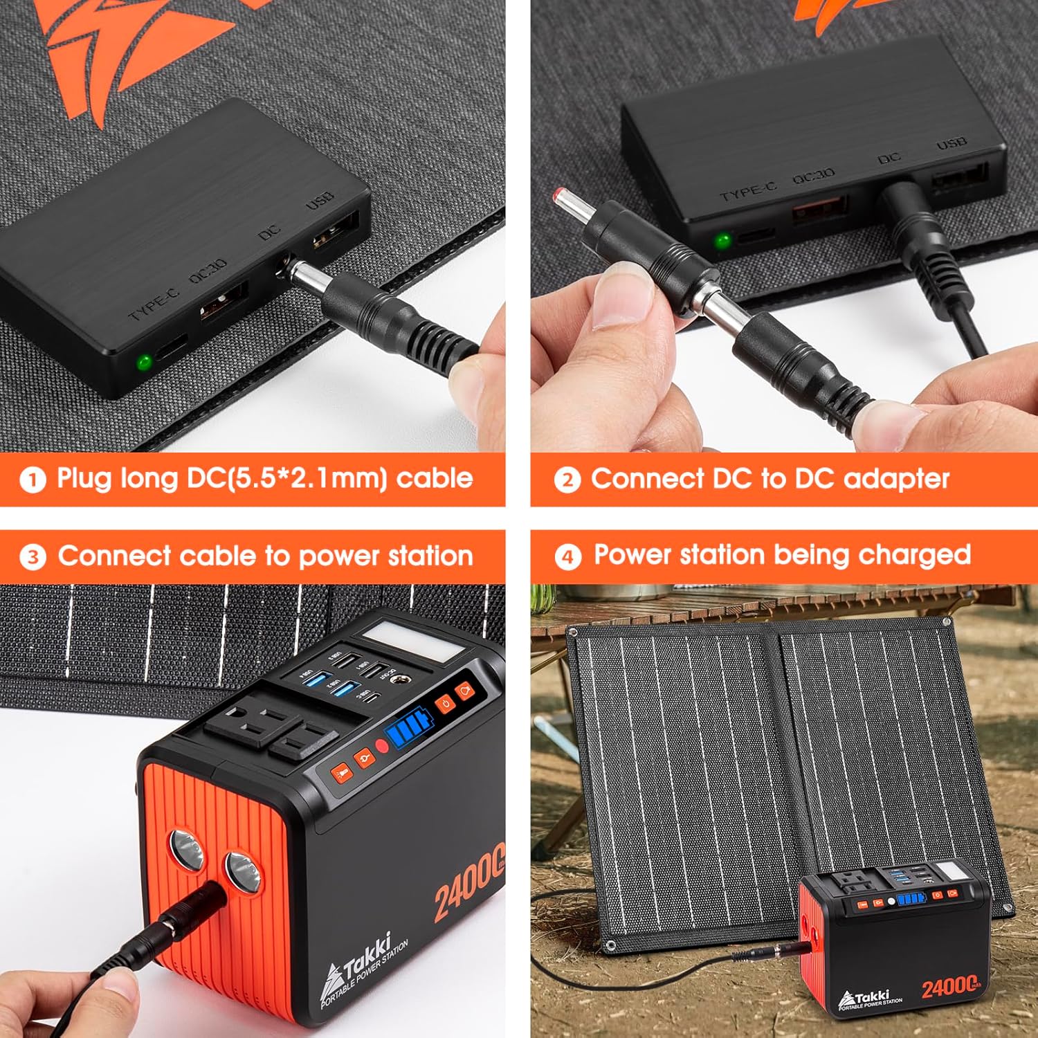 120W Peak Solar Generator with 21W Panel, 88Wh Portable Power Station for Outdoor Emergency