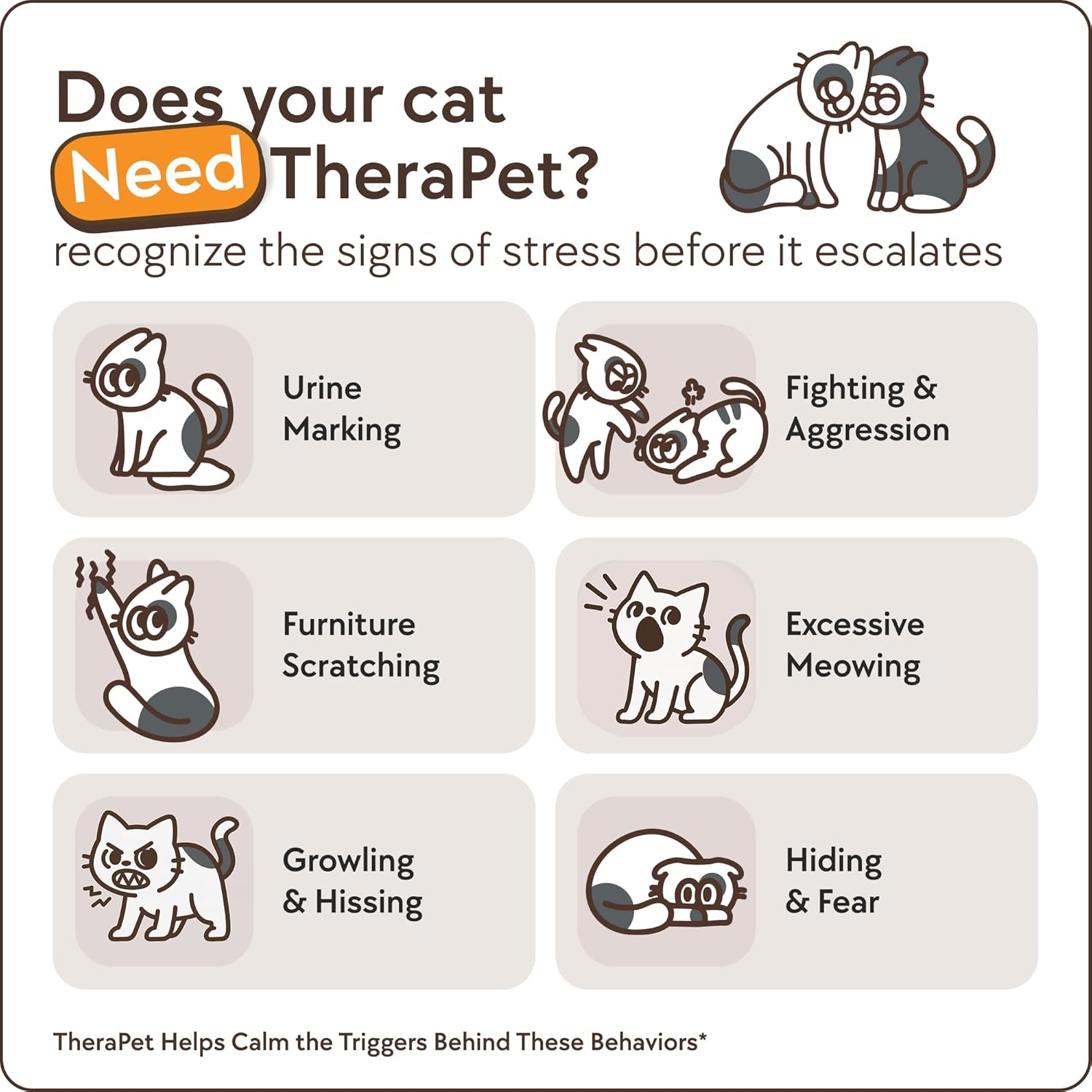 60-Day Cat Calming Diffuser with Refill - Reduces Stress, Spraying & Fighting