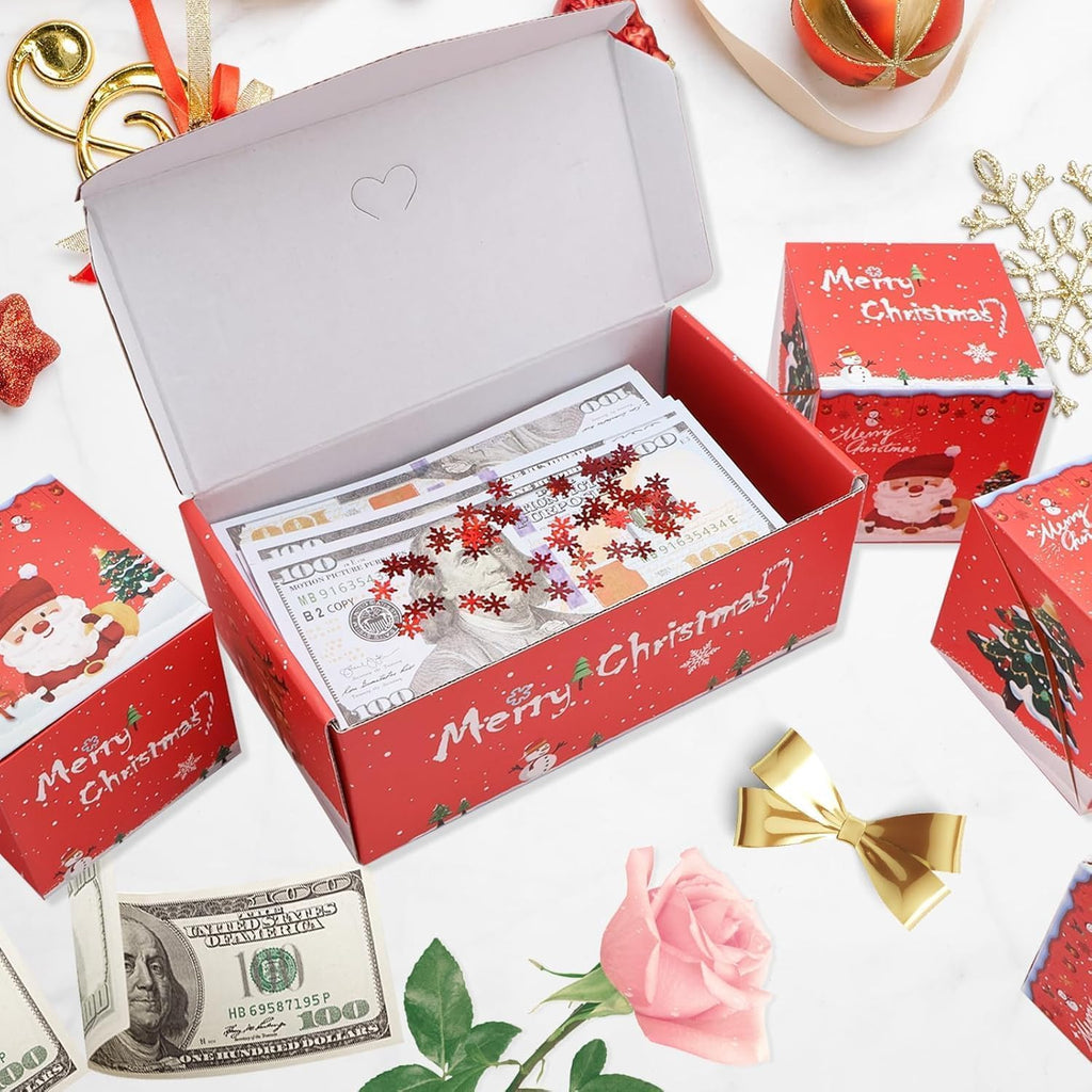 16-Piece Surprise Explosion Gift Box Set for Money and Gifts - Pop-Up Folding Design in Red