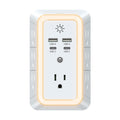 7-Outlet Wall Charger with 4 USB Ports (2 USB-C), Surge Protector & Night Light