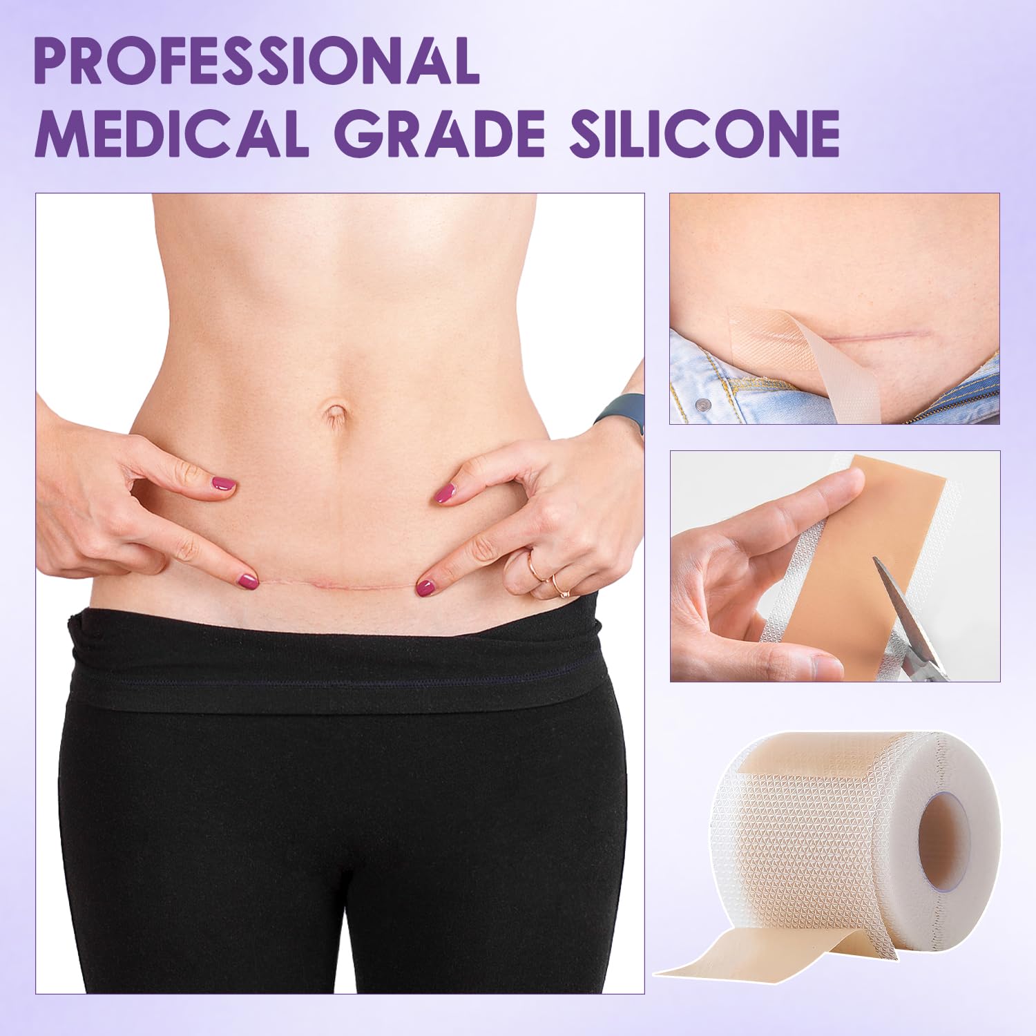 Hyaluronic Acid Silicone Scar & Wrinkle Tape for All Skin Types