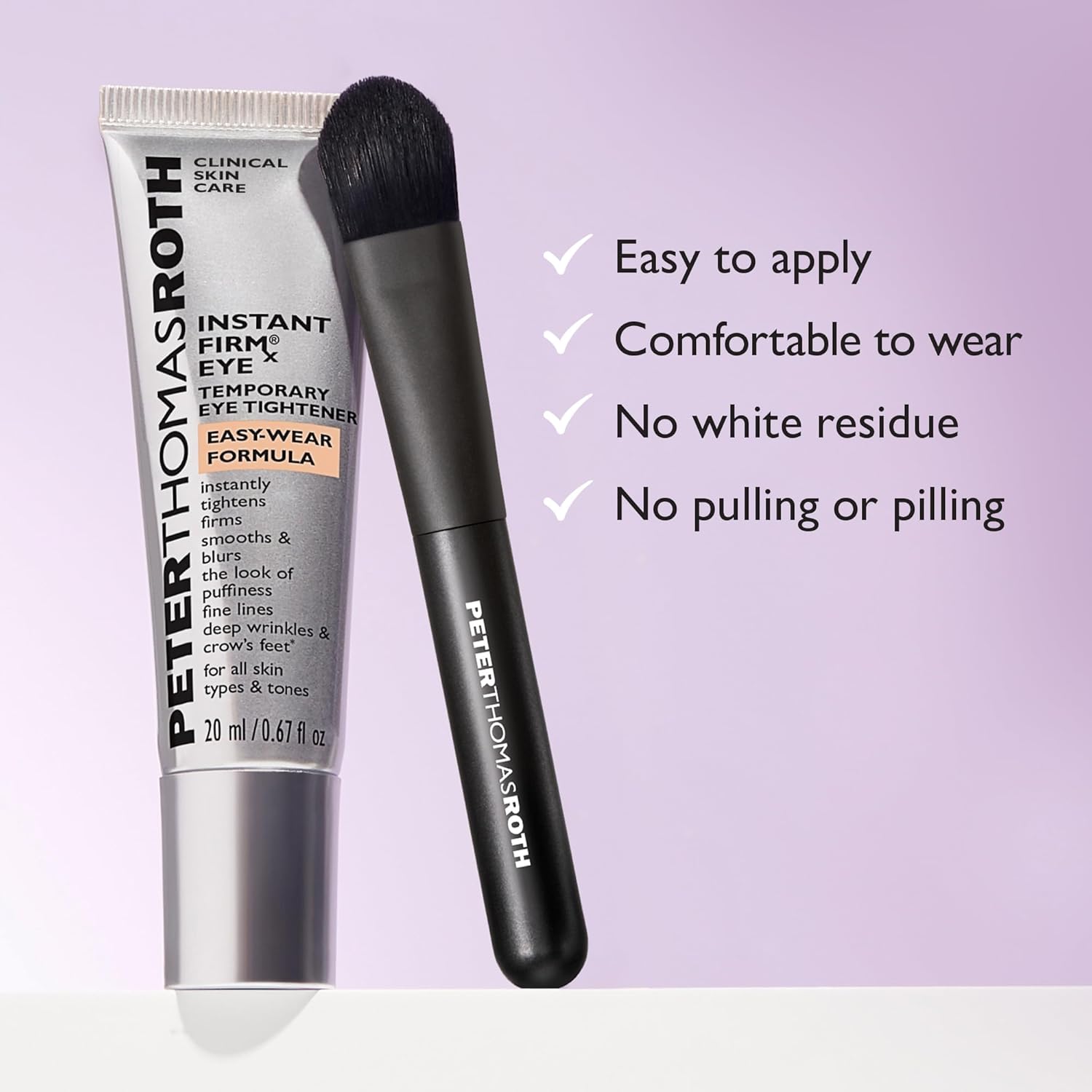 Instant Eye Tightener with Easy-Wear Formula for Temporary Firming