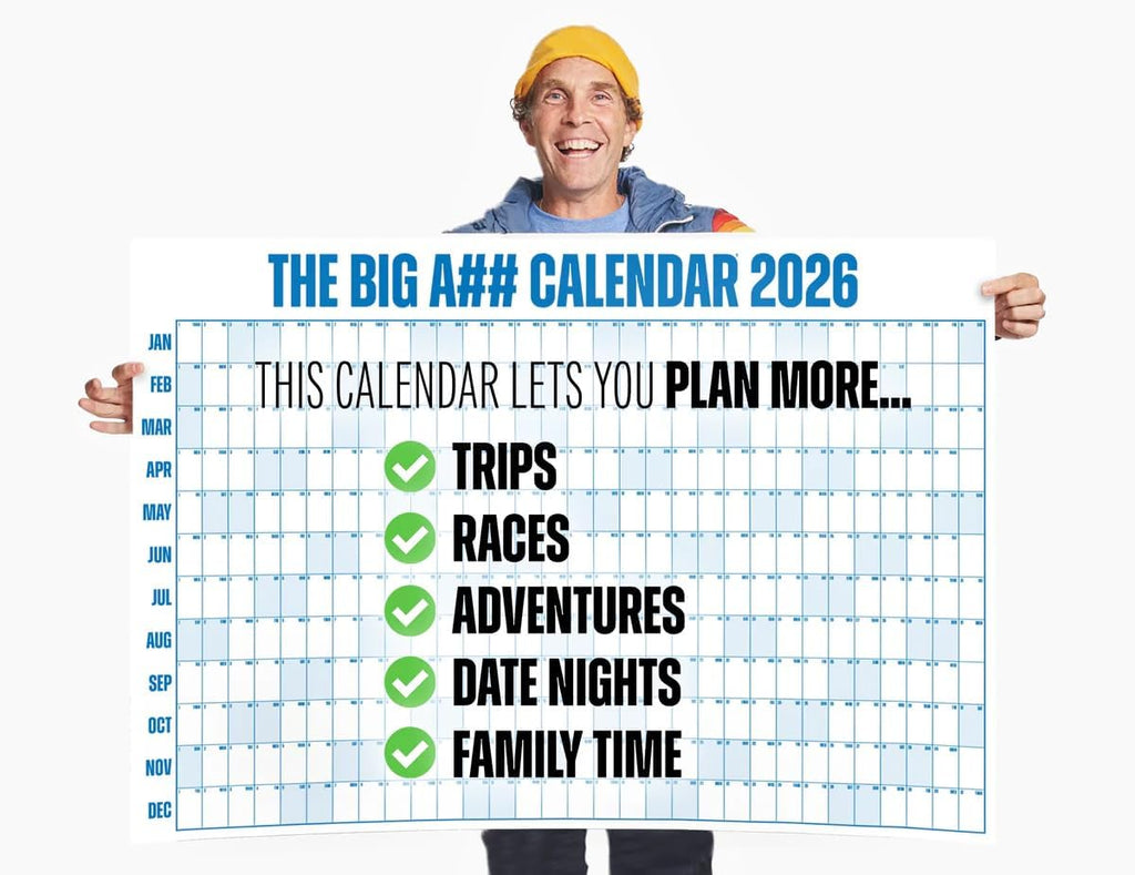 2026 Full-Year Wall Calendar - 4'x3' Dry-Erase with Marker & 100 Color Labels - Year at a Glance