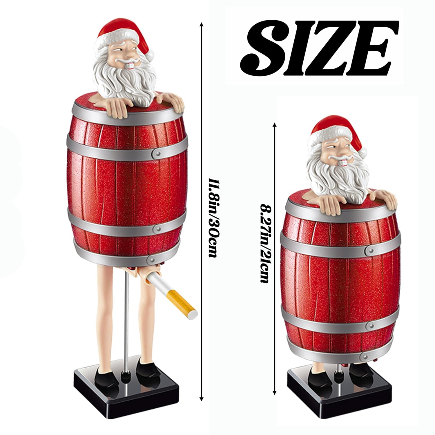 Funny Santa Cigarette Dispenser Pop Up Box, Automatic Prank Toy Gift for Men