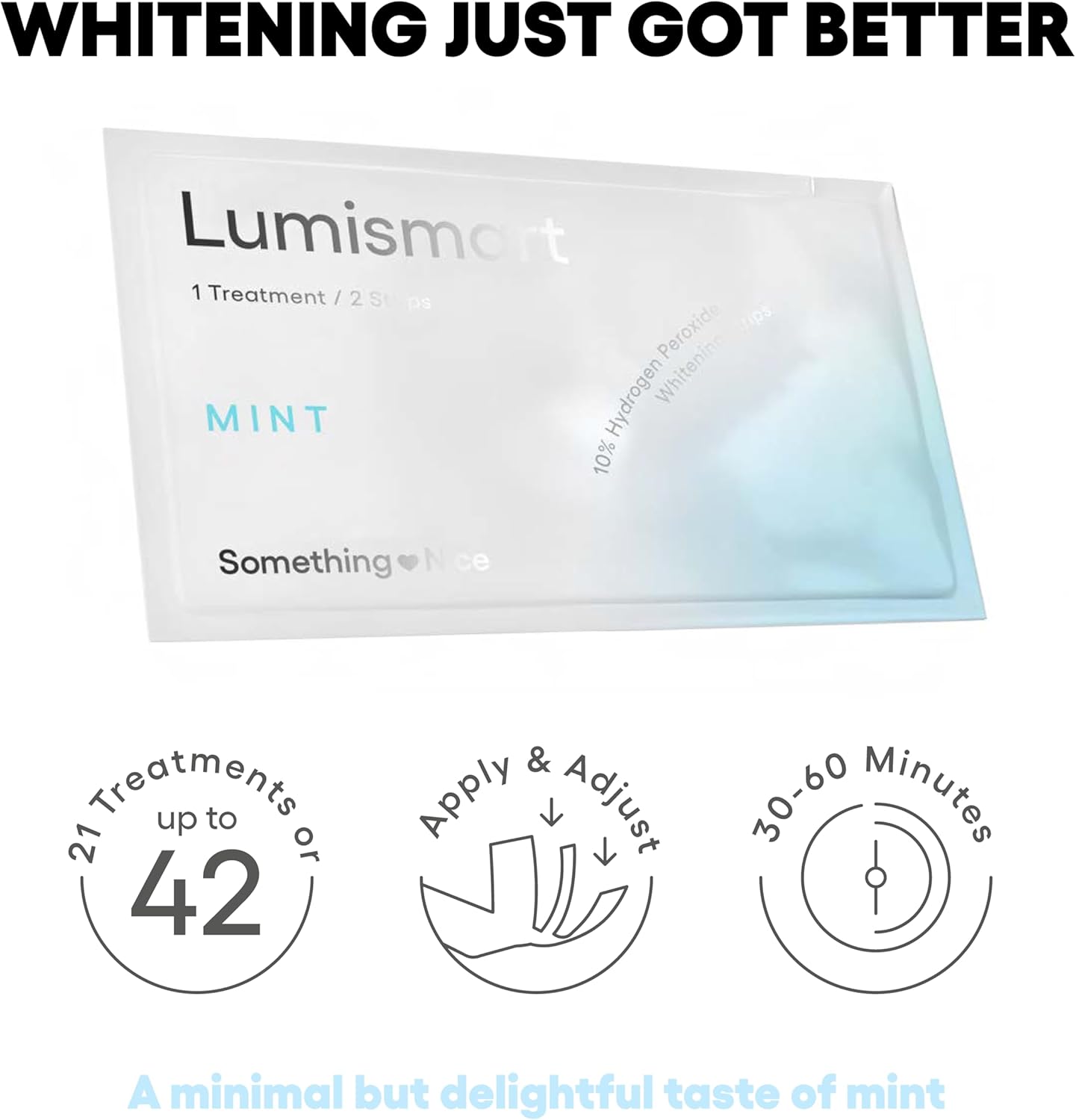 Dentist-Designed Whitening Strips for Sensitive Teeth - Enamel Safe, 42 Treatments, Smart Adjust Technology