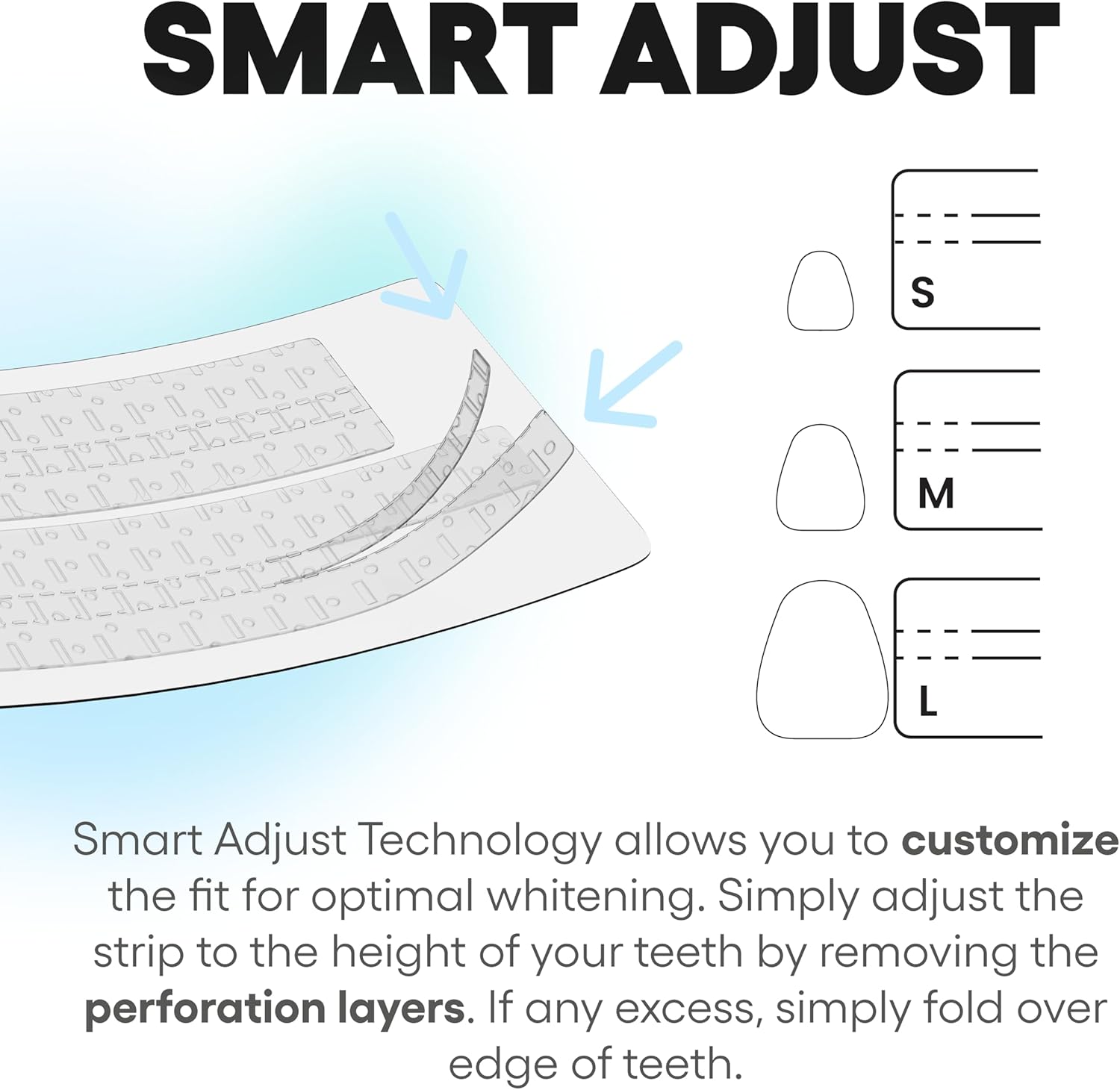 Dentist-Designed Whitening Strips for Sensitive Teeth - Enamel Safe, 42 Treatments, Smart Adjust Technology