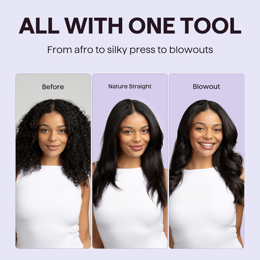 1.5 Inch Heated Round Brush with Ionic Technology, 5 Heat Settings for Blowout Look