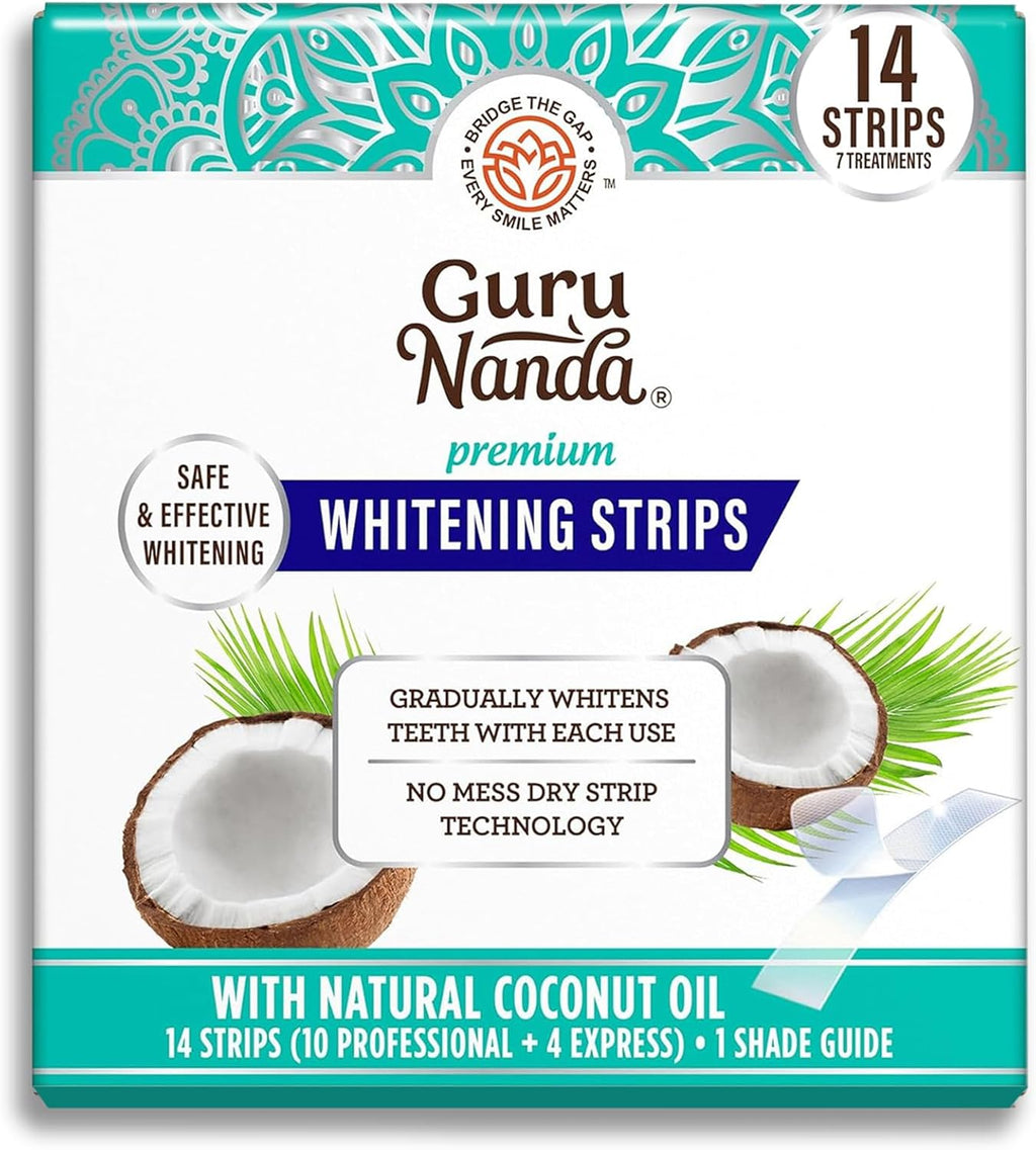 7-Day Teeth Whitening Strips with Non-Slip Dry Technology for Brighter Smile