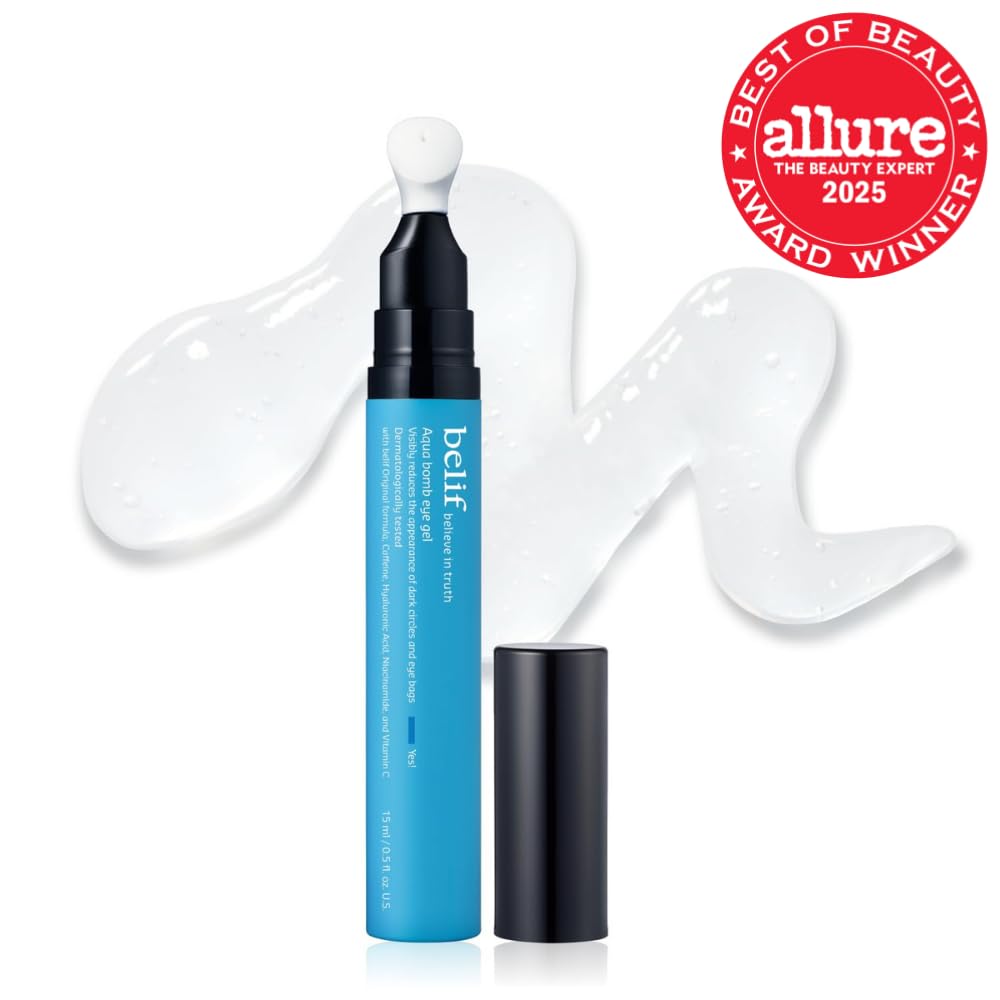 Award-Winning Cooling Eye Gel with Caffeine & Hyaluronic Acid for Puffiness & Hydration