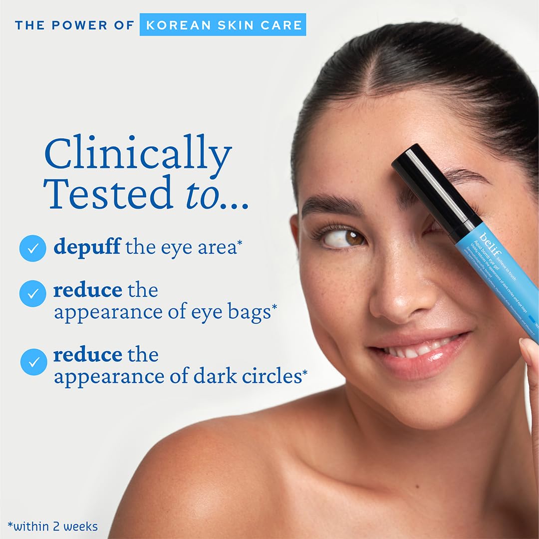 Award-Winning Cooling Eye Gel with Caffeine & Hyaluronic Acid for Puffiness & Hydration