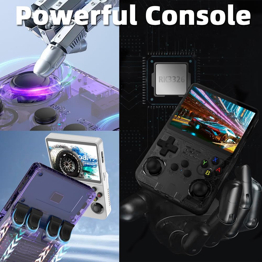 Handheld Game Console with 3.5-inch IPS Screen, 3200mAh Battery, Open Source System