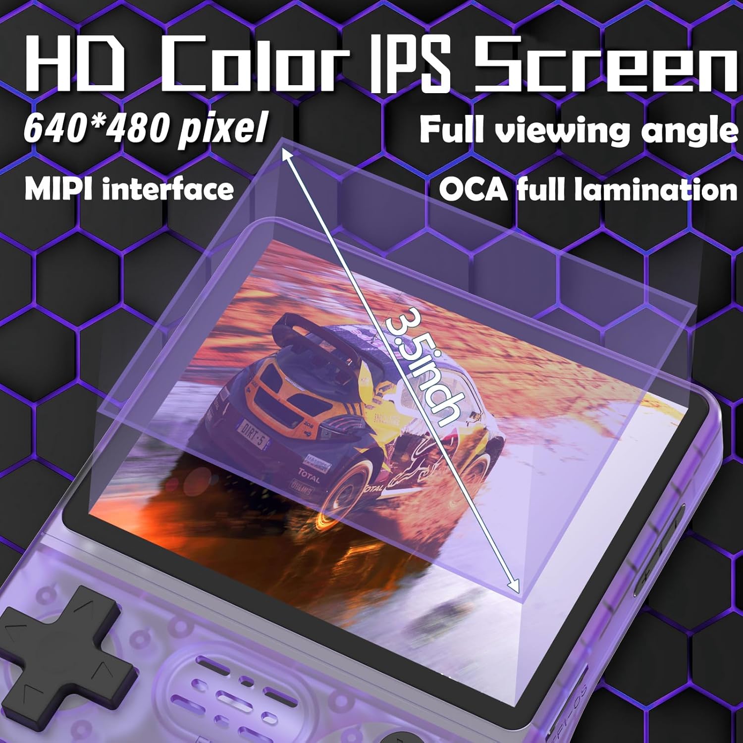 3.5 Inch IPS Retro Game Console with 30000 Preloaded Games, 10-Hour Battery Life