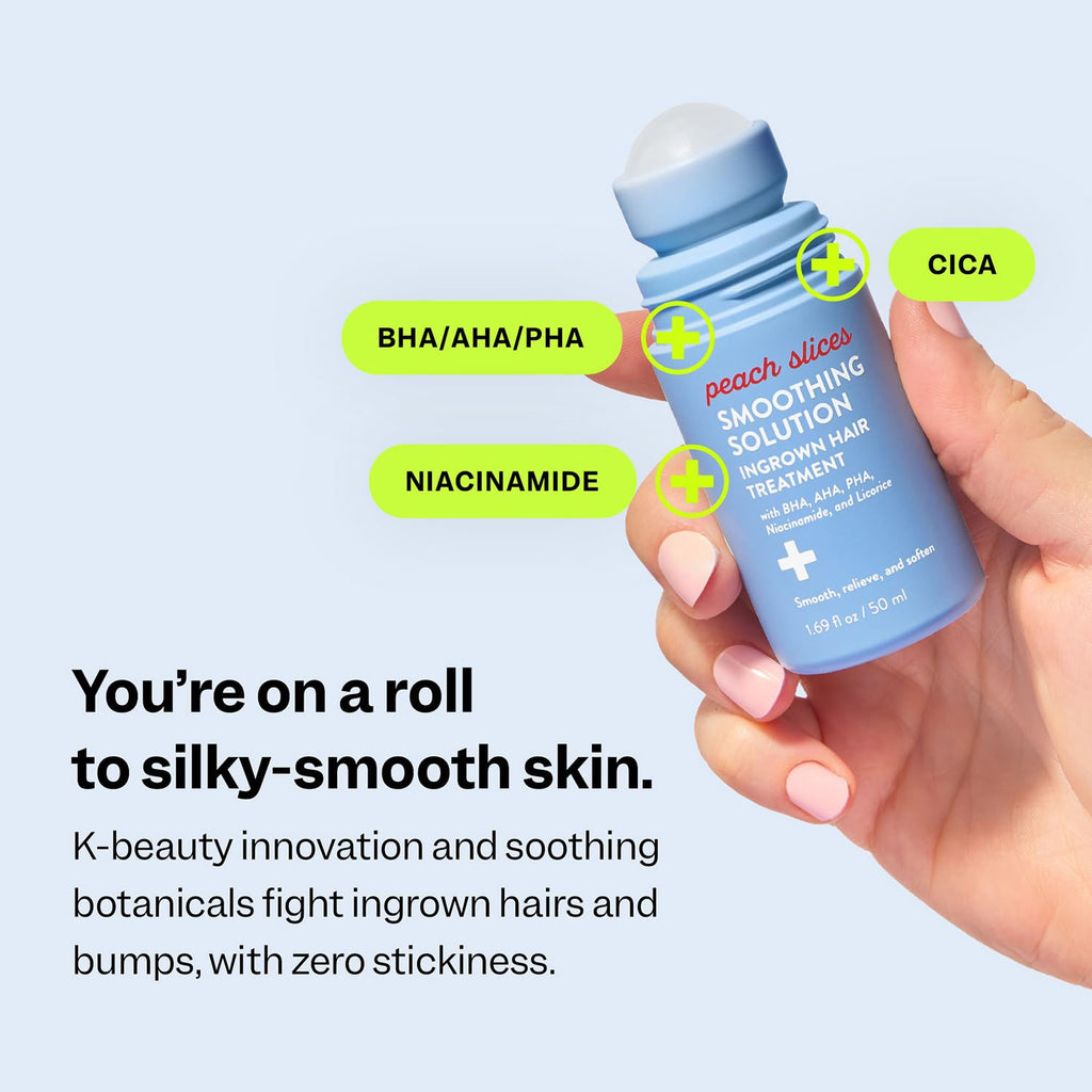 Ingrown Hair Treatment Roller with BHA, AHA & Niacinamide - 1.69 oz Vegan Solution
