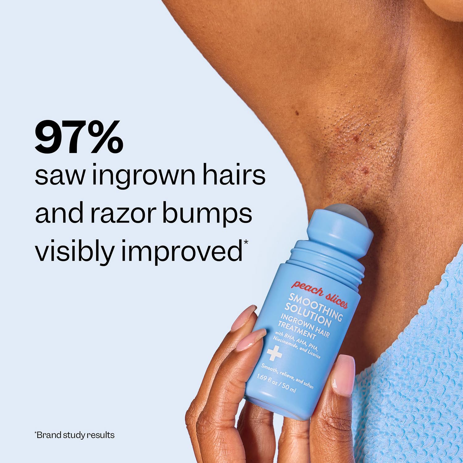 Ingrown Hair Treatment Roller with BHA, AHA & Niacinamide - 1.69 oz Vegan Solution