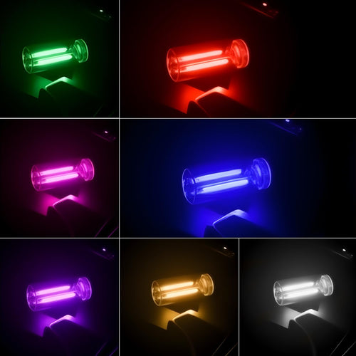 2-Pack Car USB Lights, Touch Dimmable Retro Atmosphere Lamp with Glass Bottle Design