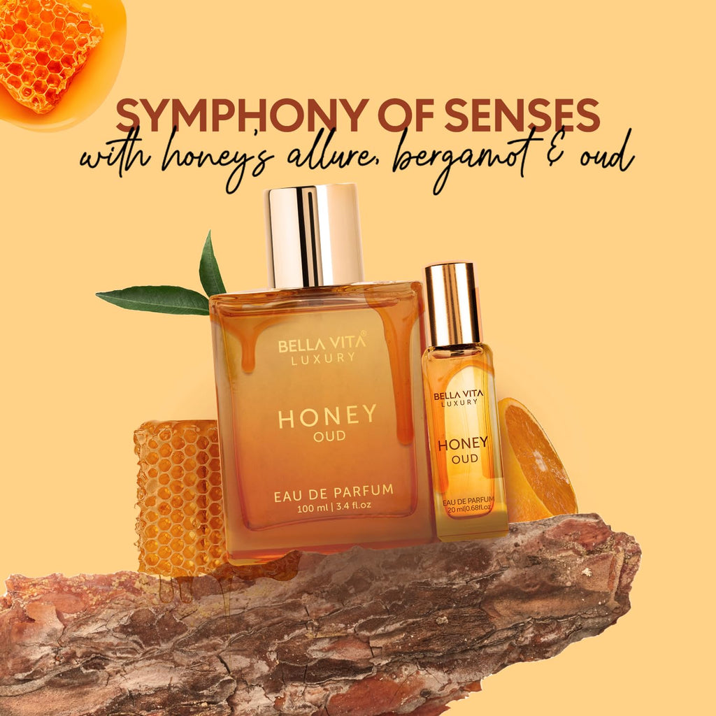 Honey OUD Unisex Perfume 100ml & 20ml | Vanilla, Bergamot & Patchouli | Long-Lasting Floral Spicy Cologne