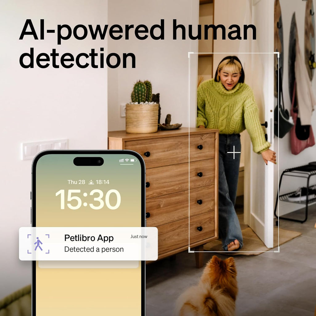 AI Pet Camera with Multi-Pet Recognition, 360° View & Smart Activity Summaries