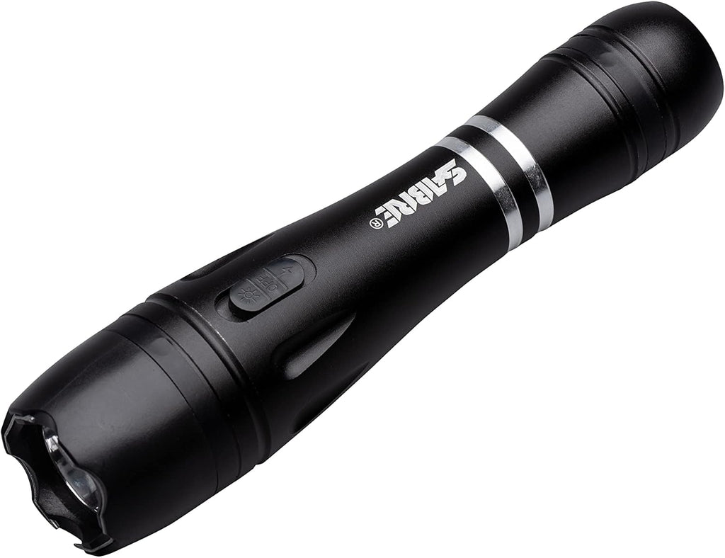 2-in-1 Tactical Stun Gun with LED Flashlight, 2.517 µC Charge, 130 Lumen Light, Rechargeable