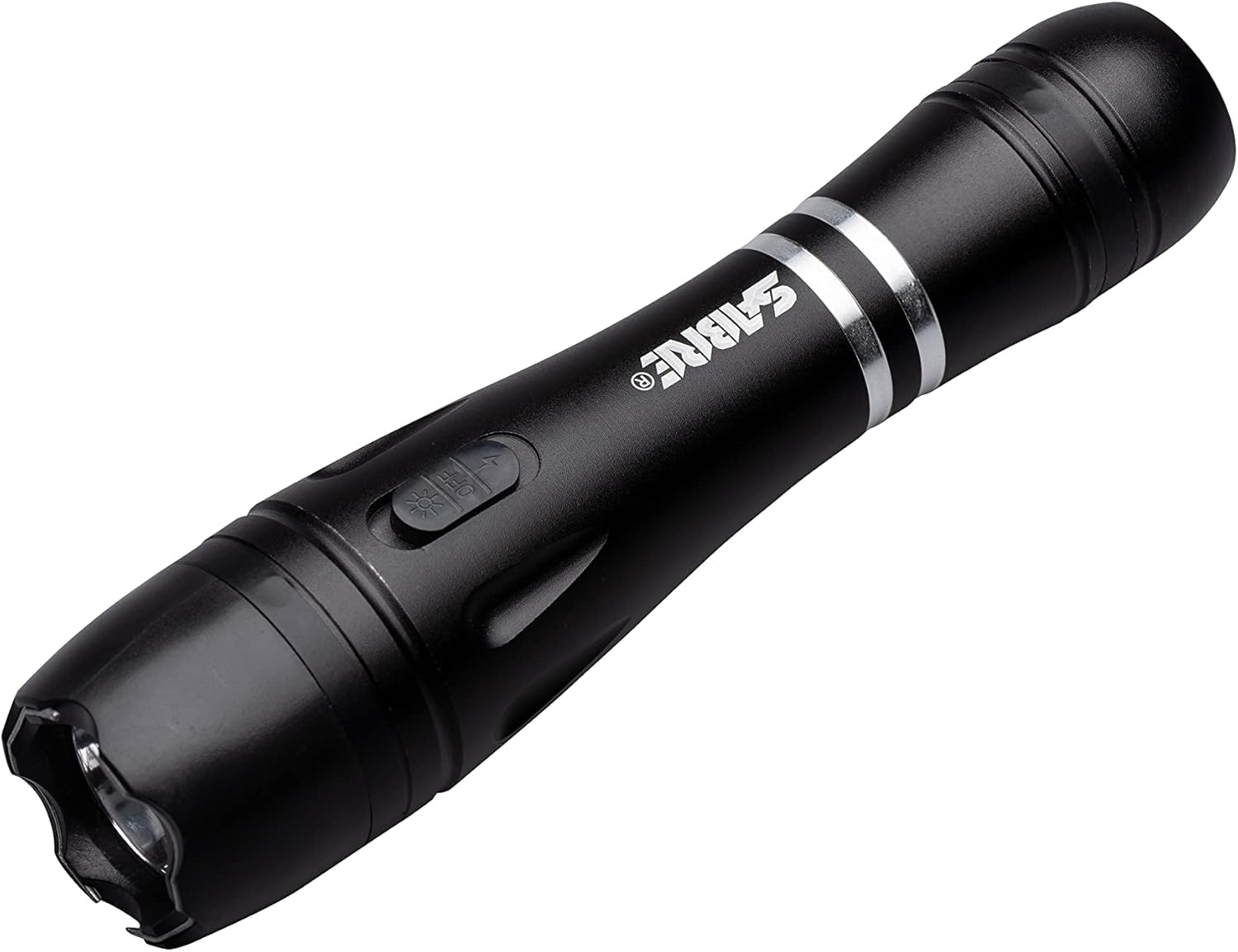 2-in-1 Tactical Stun Gun with LED Flashlight, 2.517 µC Charge, 130 Lumen Light, Rechargeable