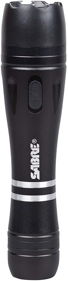 2-in-1 Tactical Stun Gun with LED Flashlight, 2.517 µC Charge, 130 Lumen Light, Rechargeable