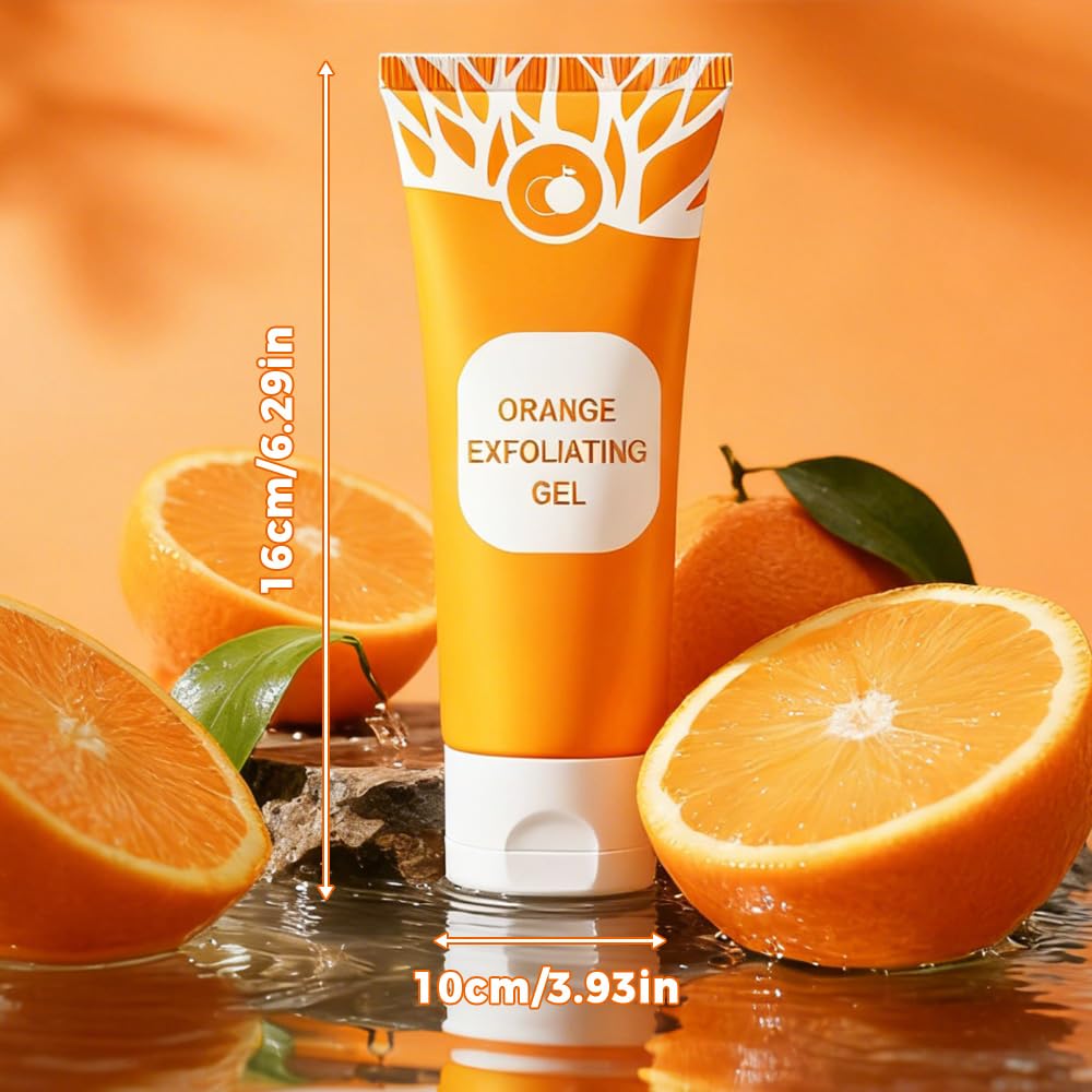 2026 Upgraded Orange Enzyme Exfoliating Gel for Face & Body - Deep Cleansing & Hydrating