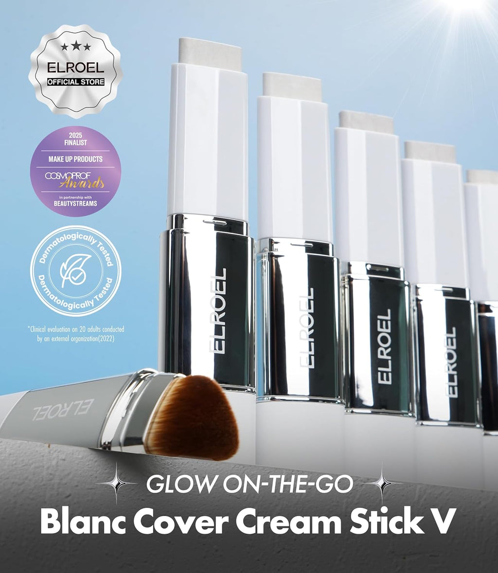 Color-Changing Foundation Stick with Detachable Brush - Balm-to-Cream Formula, 50-Hour Hydration