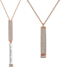 I Love You Necklace with Secret Message, 14K Rose Gold Plated, Adjustable Chain