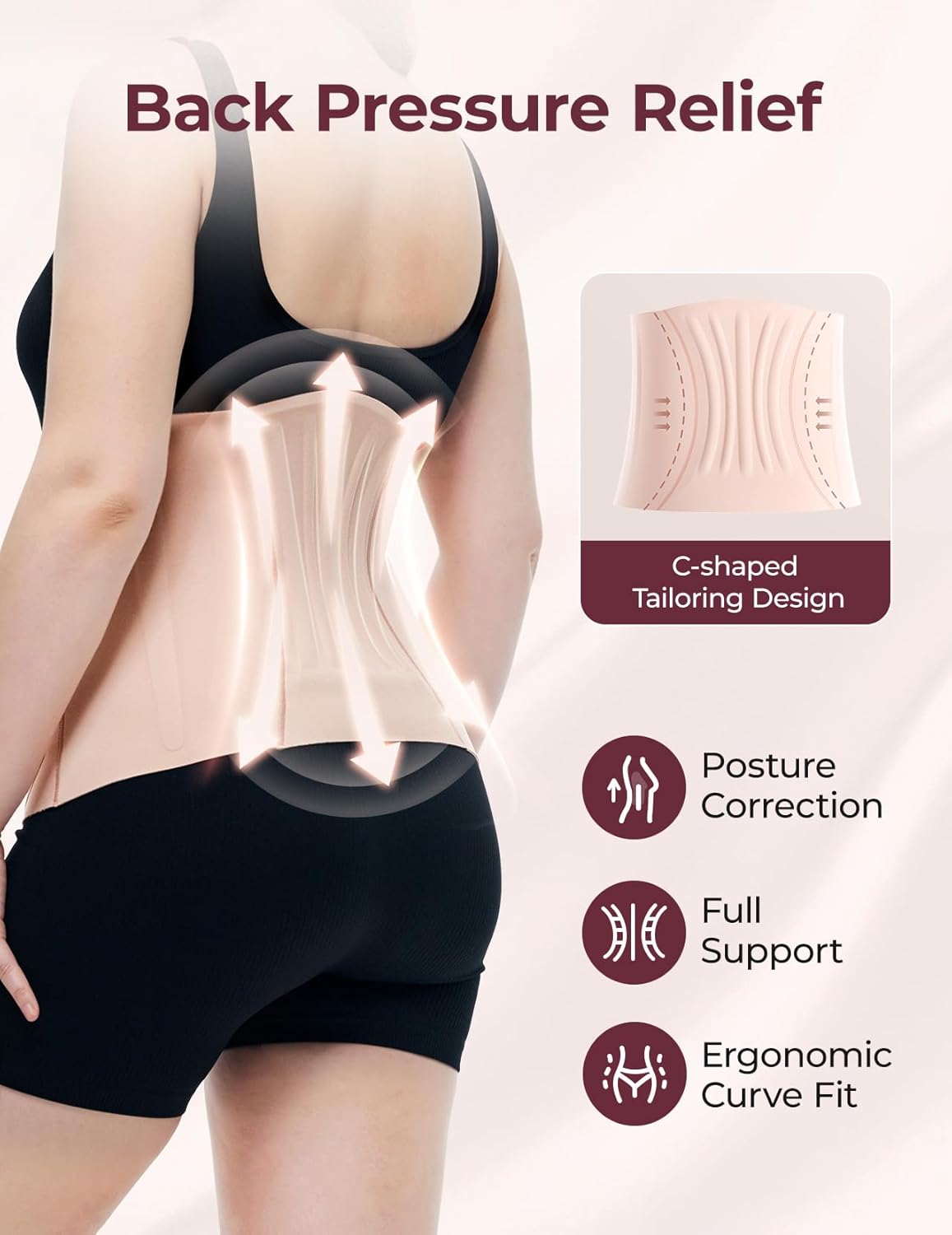 Postpartum Belly Band for Natural and C-Section Recovery with 3D Abdomen Lifting & Back Support