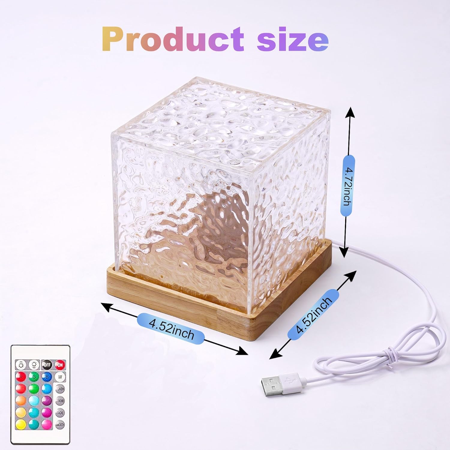 Ocean Wave Projector Light with Remote, 16 Colors Rotating Water Lamp for Bedroom Decor