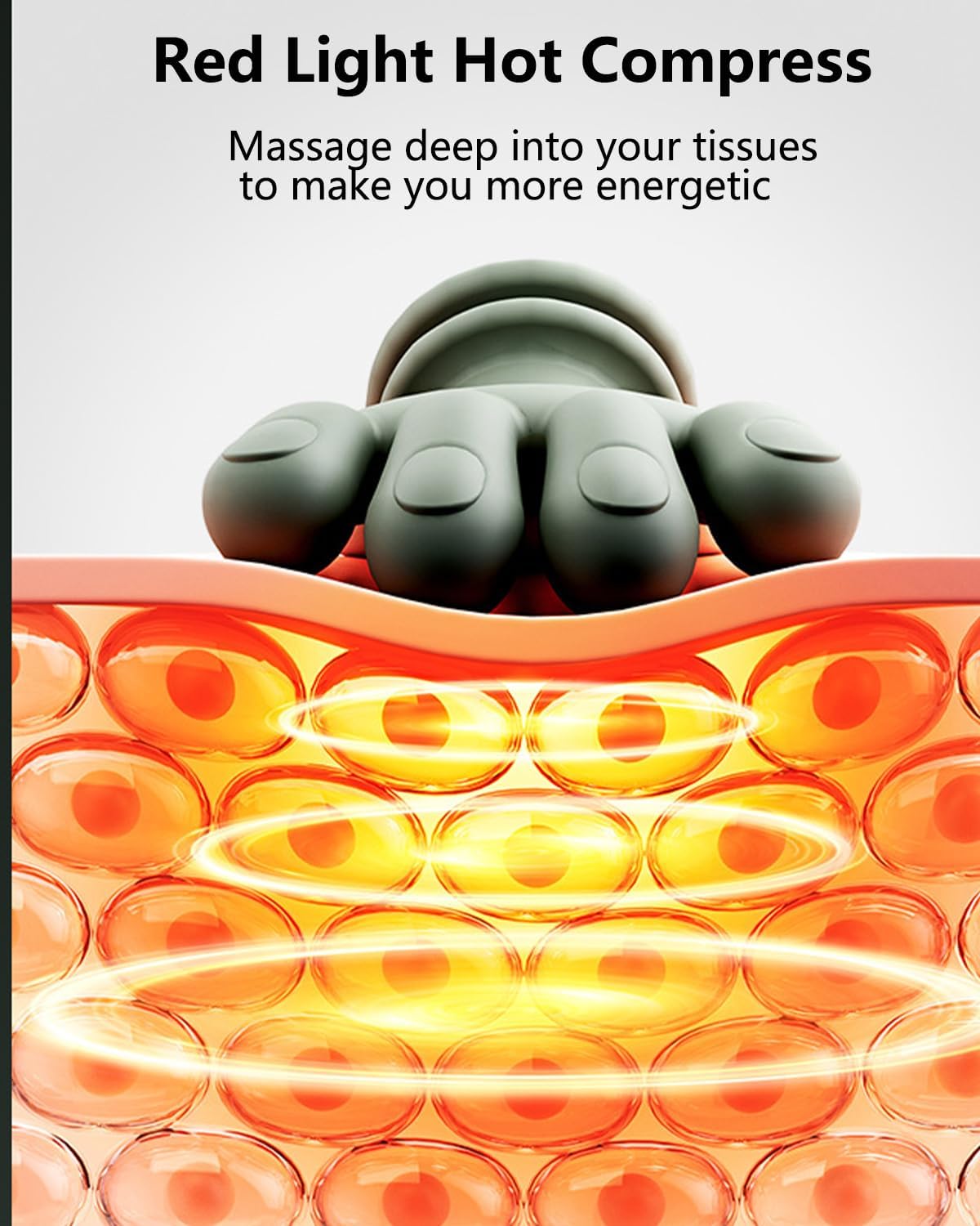 Kabelloses Nacken- und Rückenmassagegerät mit 4D-Knetmassage, Wärmefunktion und 3 Geschwindigkeitsstufen