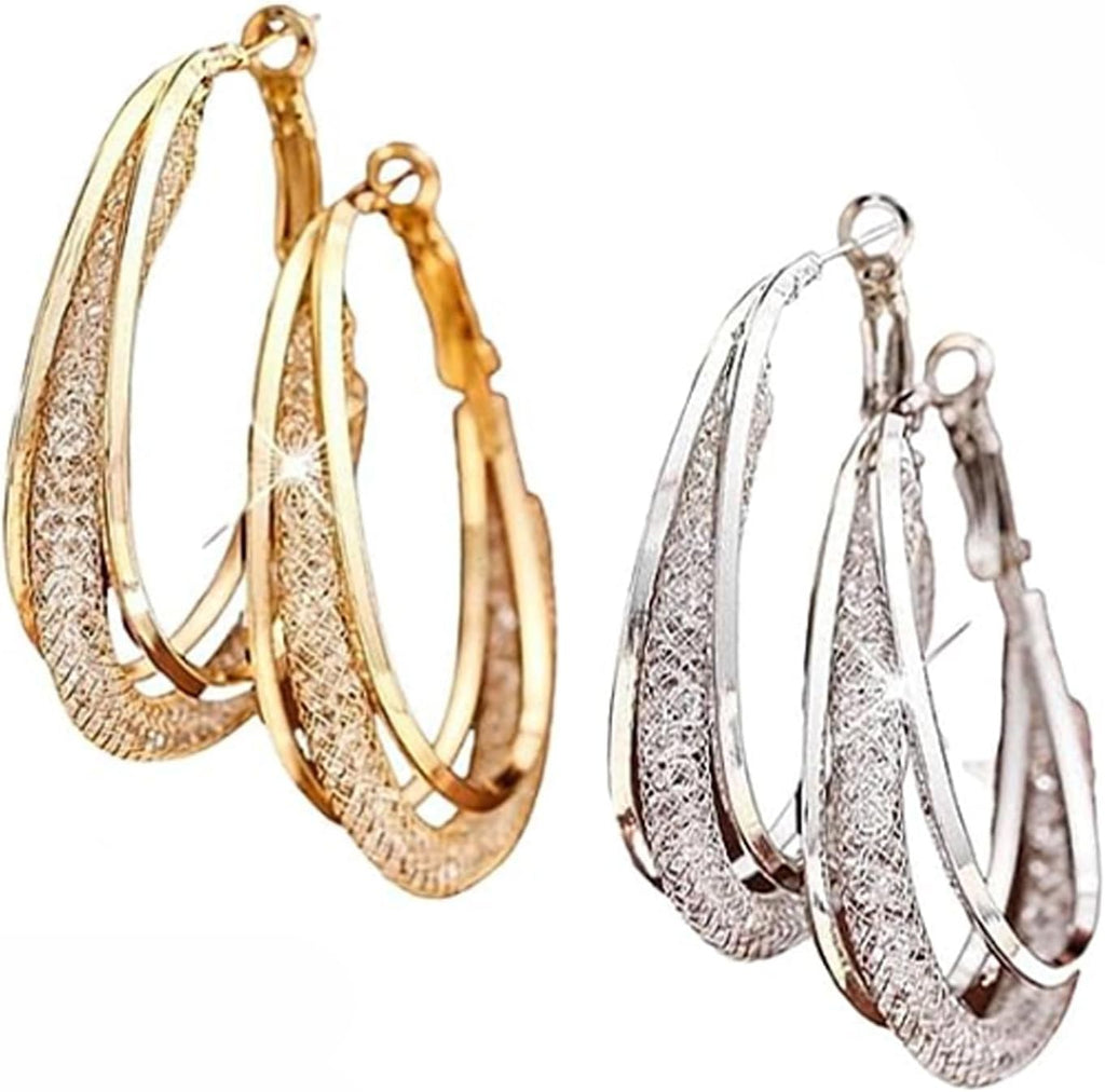 Lymphatic Drainage Slimming Hoop Earrings with Magnetotherapy and Acupuncture Therapy