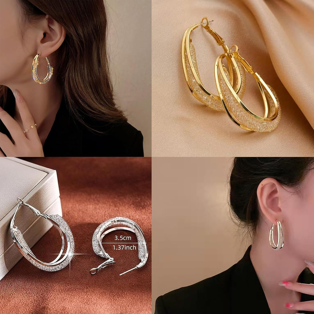 Lymphatic Drainage Slimming Hoop Earrings with Magnetotherapy and Acupuncture Therapy