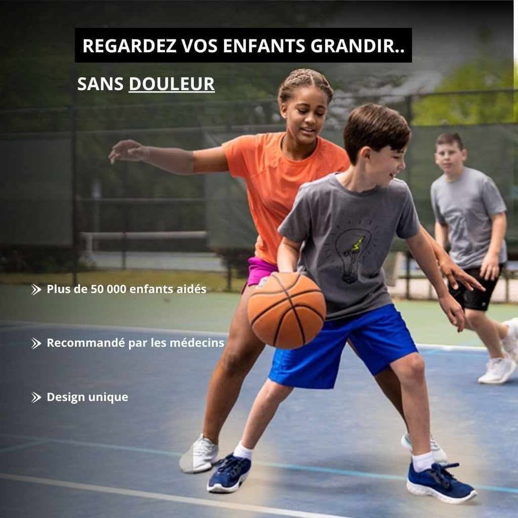 Semelles de sport pour enfants : amorti du talon et soutien de la voûte plantaire
