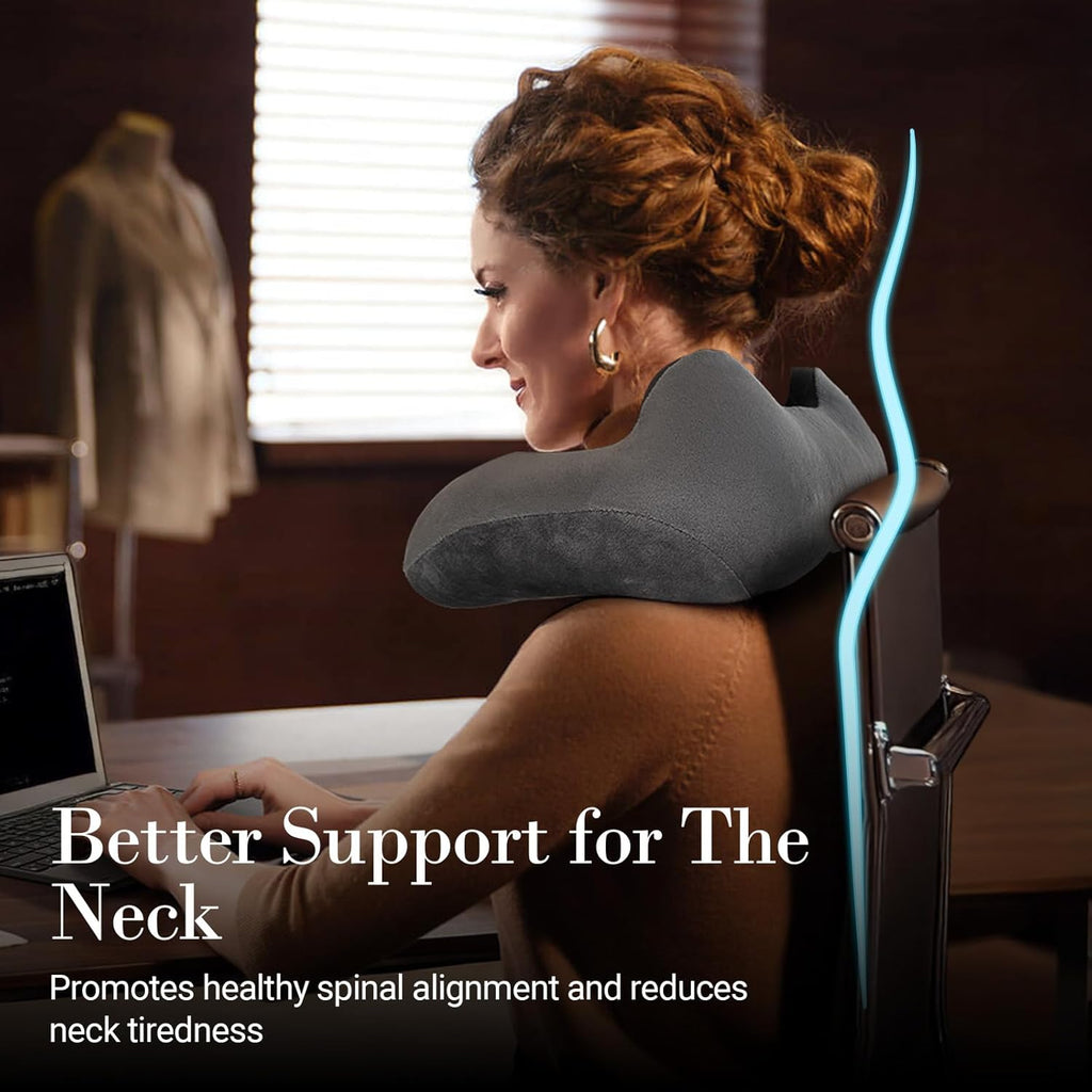Heated Shiatsu Neck Massager Pillow - Portable Deep Tissue Pain Relief for Travel, Office & Home