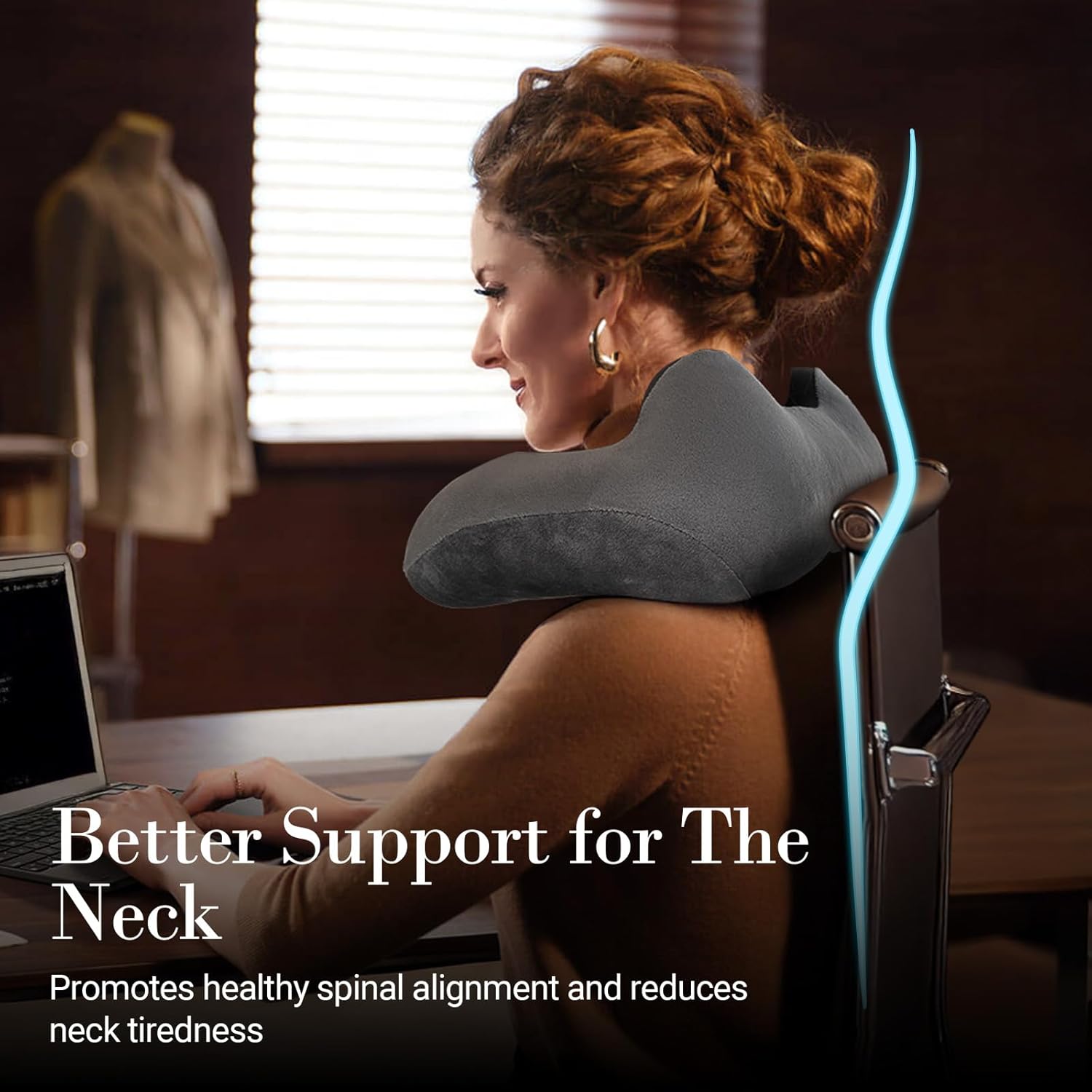 Heated Shiatsu Neck Massager Pillow - Portable Deep Tissue Pain Relief for Travel, Office & Home