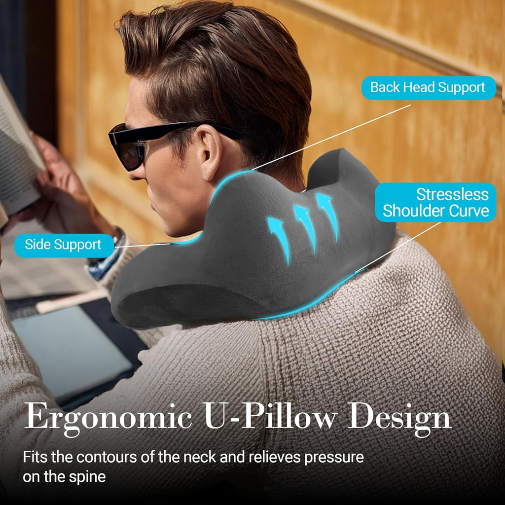Heated Shiatsu Neck Massager Pillow - Portable Deep Tissue Pain Relief for Travel, Office & Home
